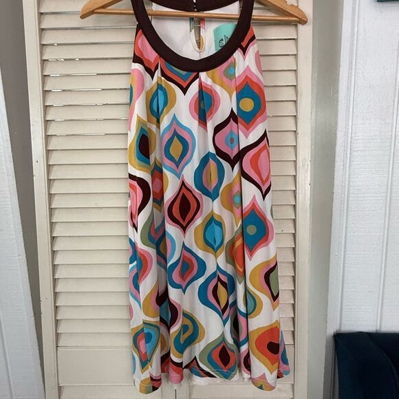 JM Collection Multicolor Geometric Mini Dress - Picture 1 of 7